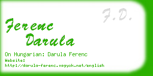 ferenc darula business card